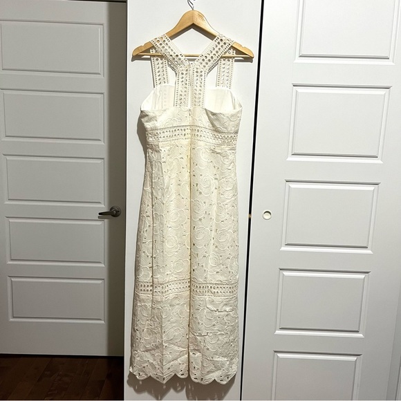 HOST PICK! NWOT J. Crew Collection Embroidered Eyelet Long Dress, Sz 8, Cream - Picture 3 of 10